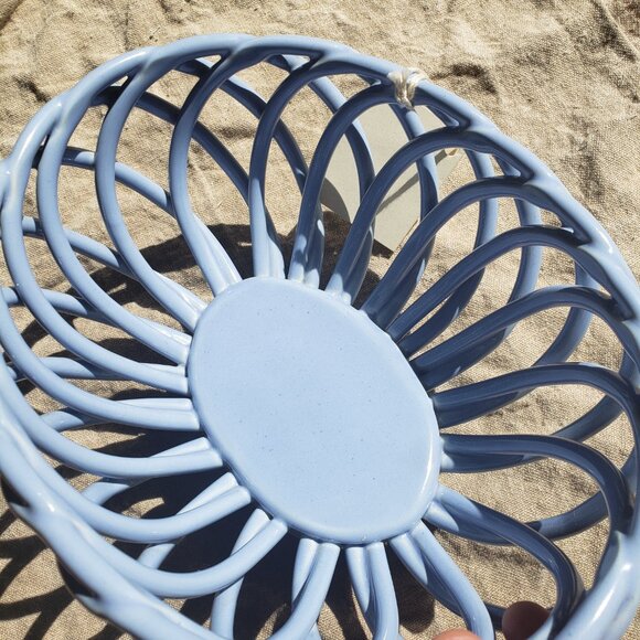 Eucalyptus Stoneware Basket Handmade in Del Mar California - Picture 8 of 15